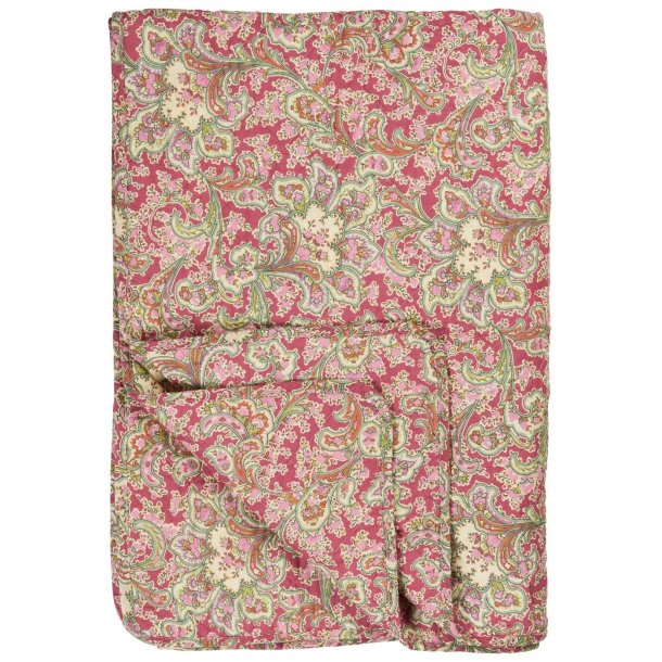 Quilt med paisleymnster hindbrfarvet