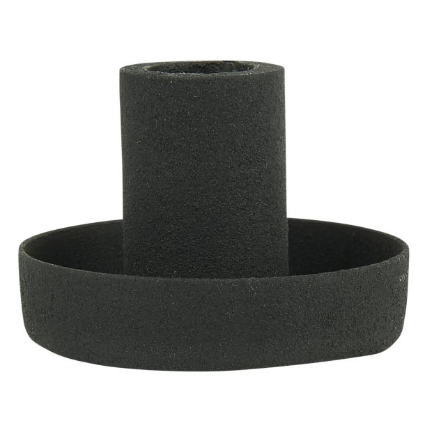 Lysestage sort 1,3 cm til kertelys