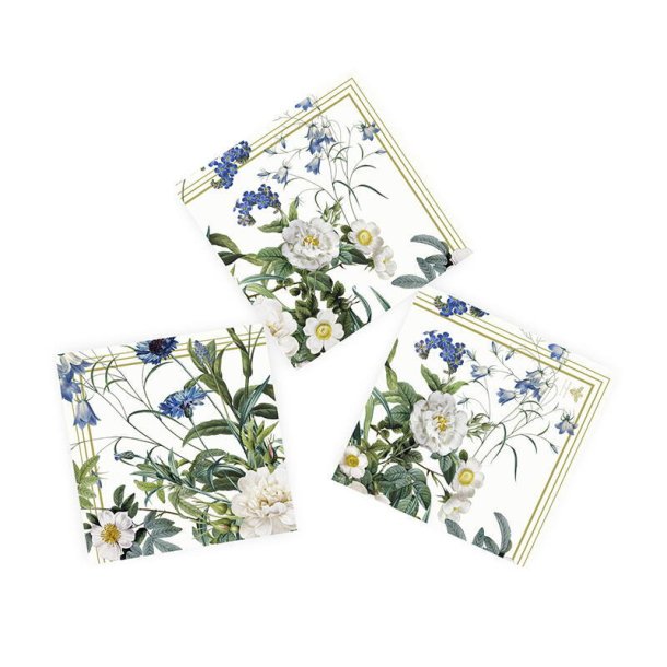 Servietter - Blue Flower Garden - 20 stk. i pakke